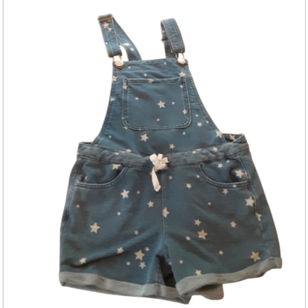 Size 8 girls Justice star overall blue jean shorts 🌟🤩